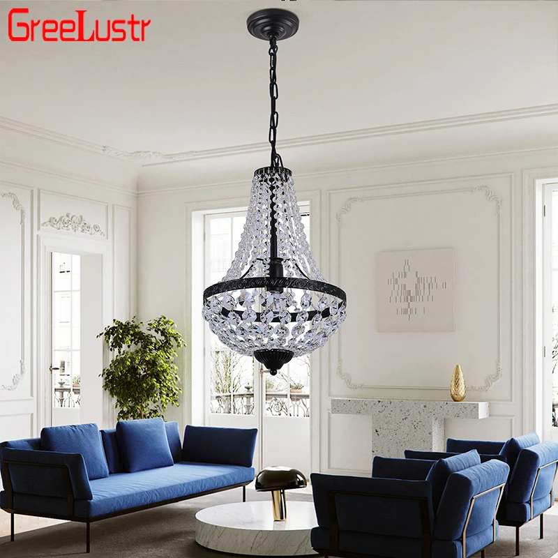 

Хрустальные современные светодиодные подвесные светильники для гостиной, столовой, Потолочная люстра, роскошные блески из нержавеющей ста...