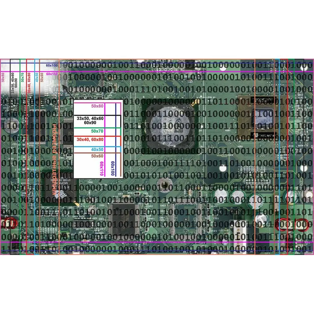 Linxone picture &quotbinary code system board microchip" on экокоже/Home Decor/decoration/gift/wall | Painting & Calligraphy