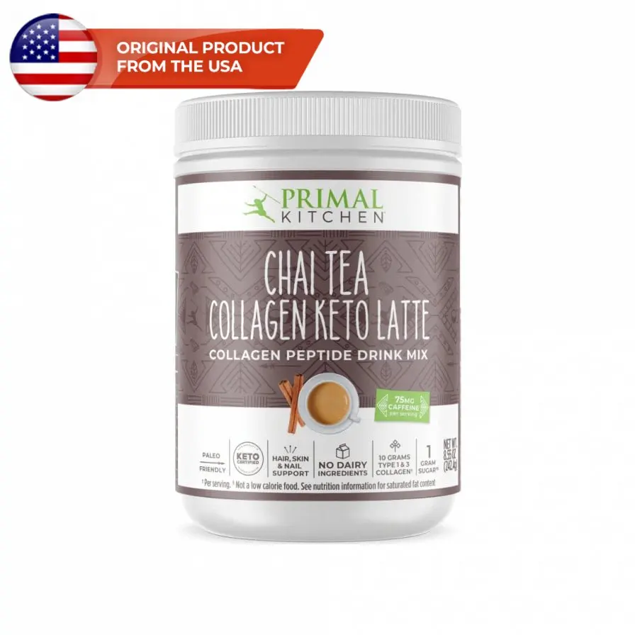 Primal Kitchen Collagen Keto Latte Chai Tea Напиток с пептидами коллагена для волос кожи и ногтей 242 г