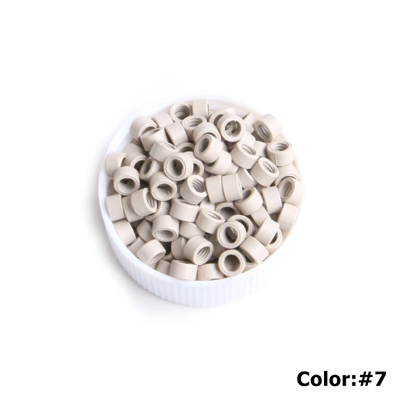 

5000Pcs 4.5mm Micro Links Rings Beads Hair Ring Hair Beads with Screw Lined Beads Aluminum Rings for Hair Extensions