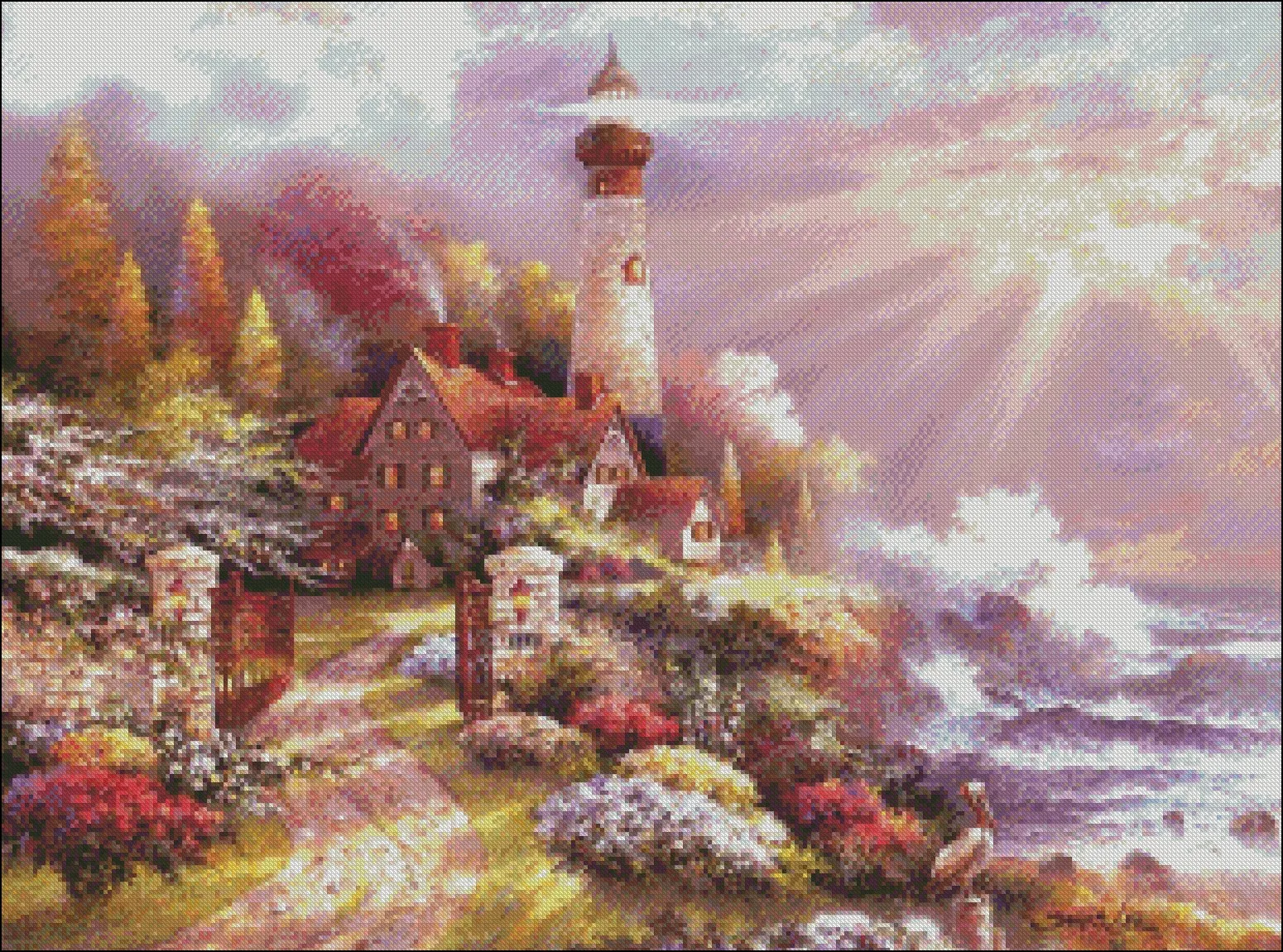 Комплект для вышивки крестиком прибрежное великолепие-набор рукоделия сделай