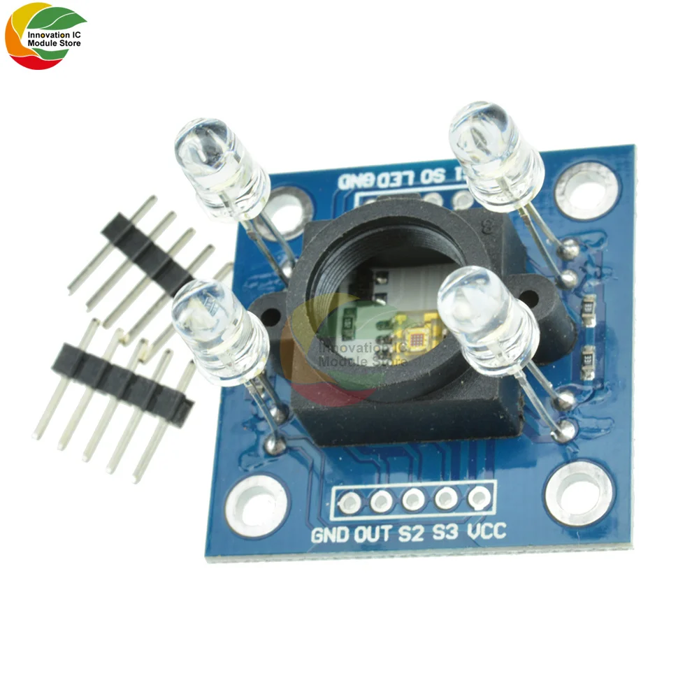 Детекторный модуль TCS230 TCS3200, датчик распознавания цвета для платы Arduino, набор «сделай сам», фотоконтроллер, яркий белый светодиодный светильник