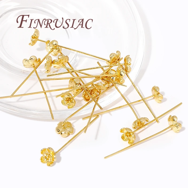 Латунные булавки для бижутерии 5-10 шт