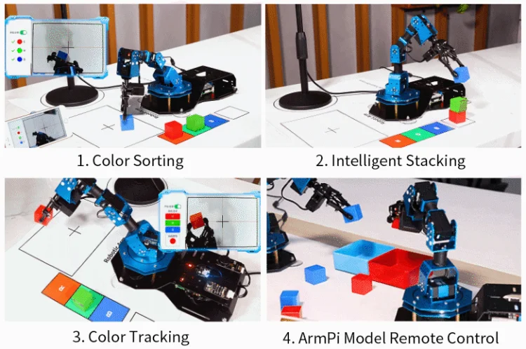 Hiwonder ArmPi Raspberry Pi 4B AI Vision Robotic Arm Python Program с HD-камерой