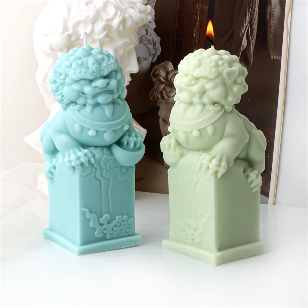 Благоприятный лев силиконовая форма для свечей китайский рекуперационная