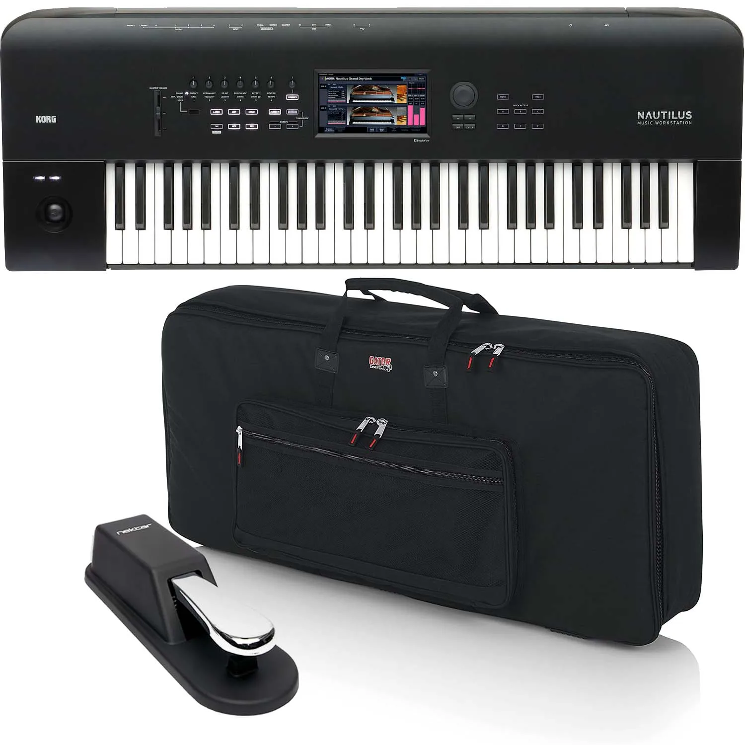 БОЛЬШИЕ СКИДКИ НА рабочую станцию синтезатора Korg Nautilus 61 сумка Gator GKB61 комплект