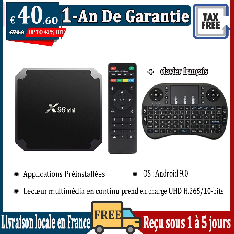 Приставка Смарт-ТВ X96 mini i8 KB android 9 1 ГБ/8 ГБ/2 ГБ/16 ГБ |