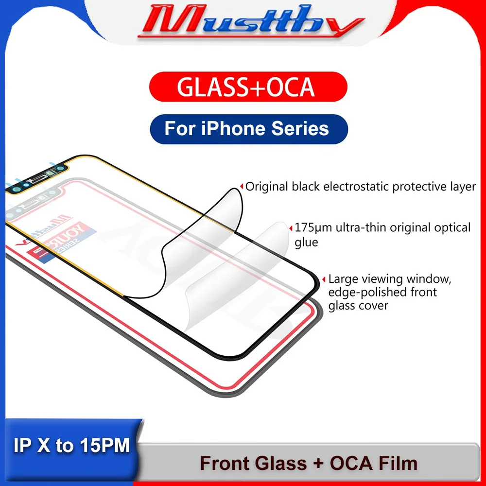 Высококачественный ЖК-дисплей Musttby 5 шт. 100% г. сенсорная панель замена стекла с OCA