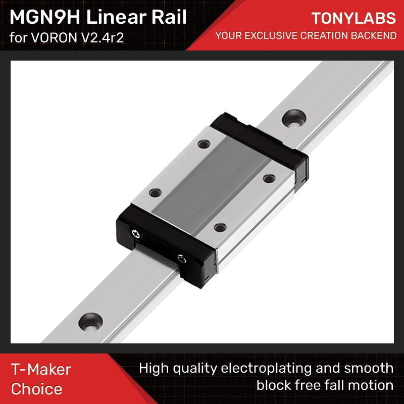 

High Quality Plated VORON 2.4 / 2.4r2 3D Printer Linear Rail MGN9H DIY Rail 250/300/350mm