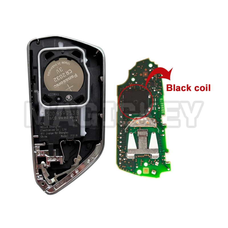 

Оригинальный смарт-ключ 5D для Volkswagen Siyat Skoda FCC 5HG 959 753 B D 5HO 959 753 5DD 959753 MQB49 5C Chip Golf 8 ID3 ID4