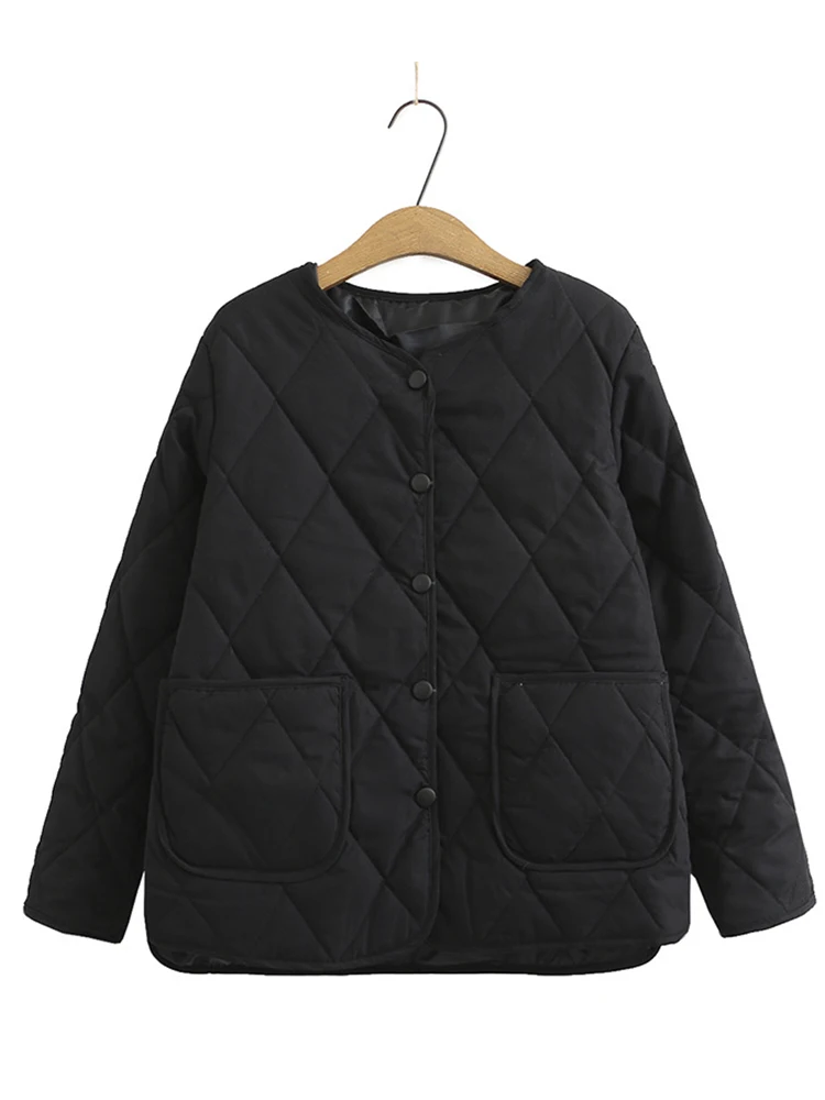 Plus Size Women'S Autumn Winter Coats Slim Fashion Long Sleeve Casual Single Breasted Jacket Loose Female Clothing Parka 2022