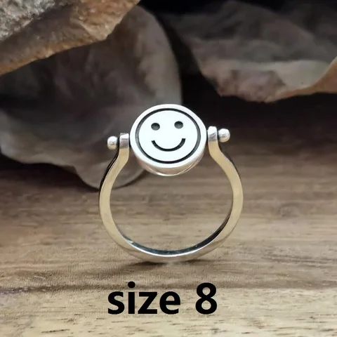 Shuangshuo новые кольца с двойным лицом улыбка грустное лицо вращающиеся Модные кольца для беспокойства антистрессовое кольцо для рук дружеский подарок