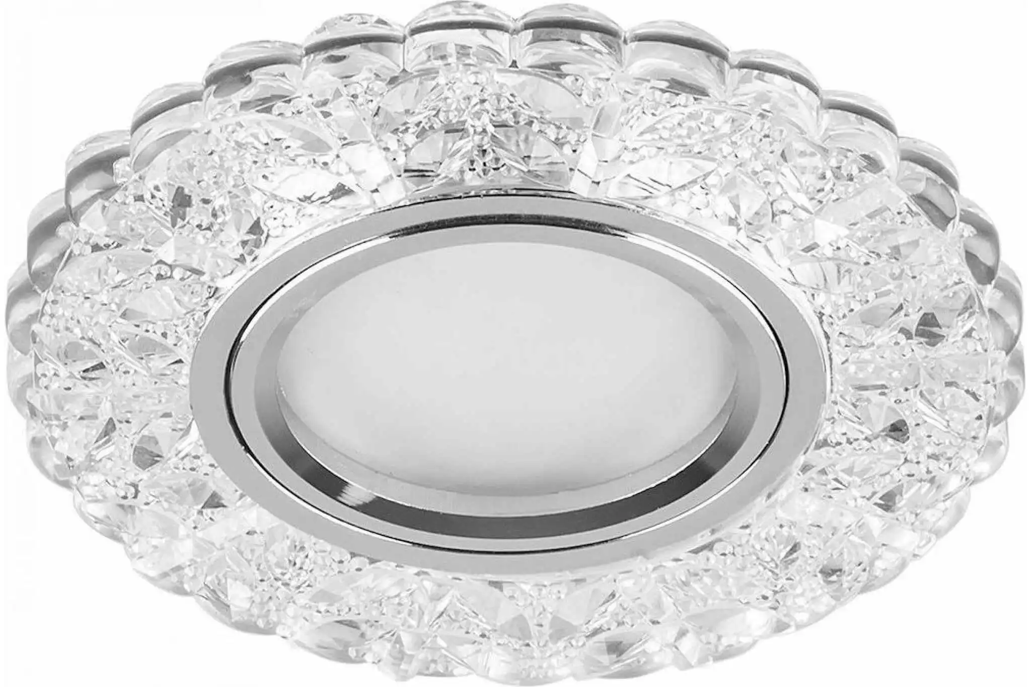 Потолочный светильник с подсветкой FERON 15LED 2835 4000K MR16 50W G5.3 прозрачный хром CD939 29472