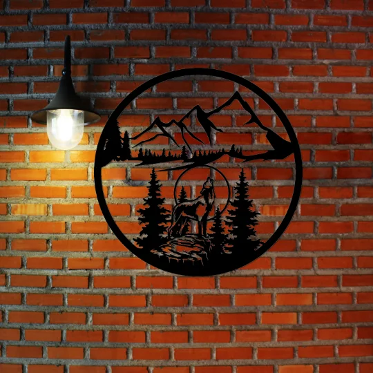 

Metal Wolf & Mountain Wall Art, Wolf Art, Wolf Wall Decor, Metal Wolf Sign, Wolf Metal Art, Nature Wall Decor, Wildlife Wolf Art