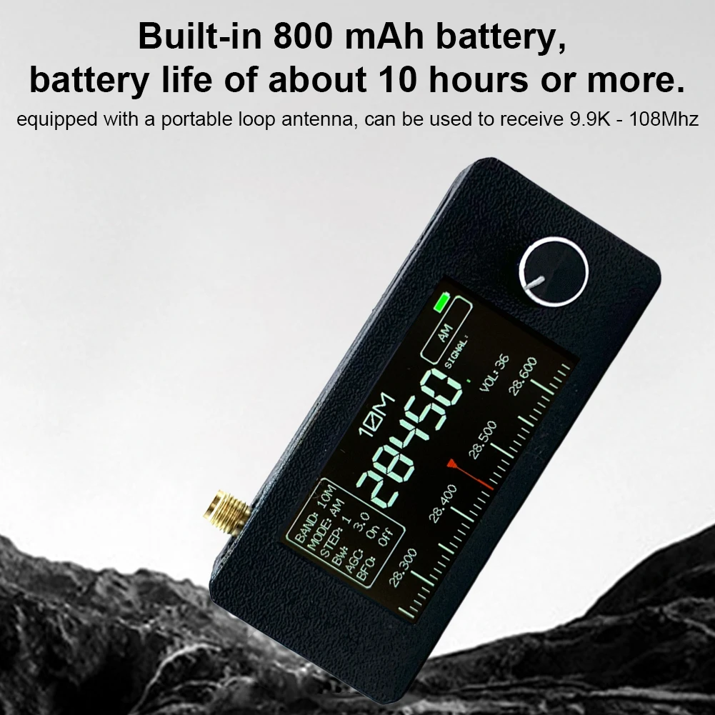 SI4732 0 5-108 МГц Карманный мини-радиоприемник LSB USB AM FM /AM Радио 1 9-дюймовый IPS экран HF SW