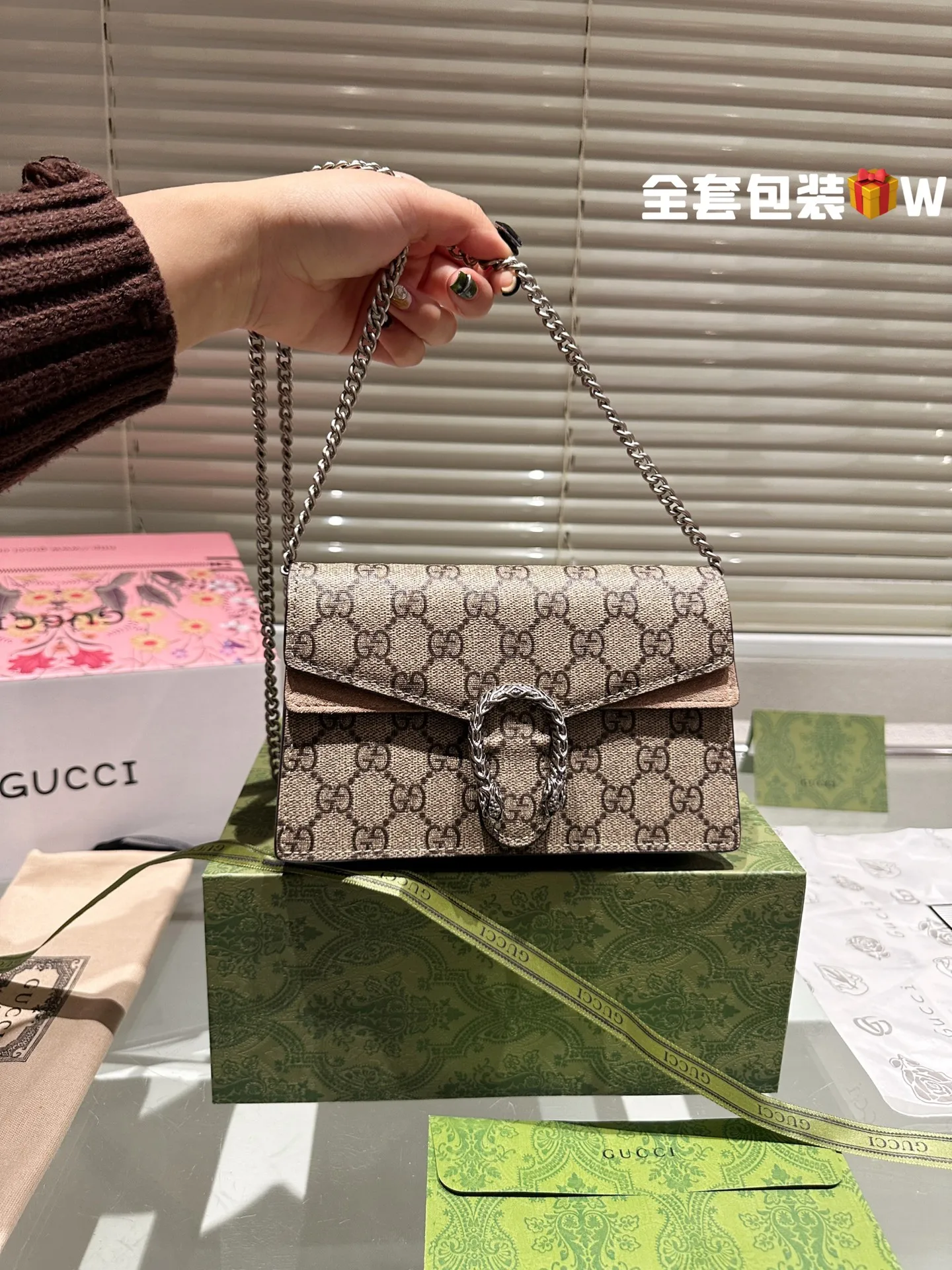 Сумки на плечо Gucci Женская новая сумка высокое качество через Кожаная мода