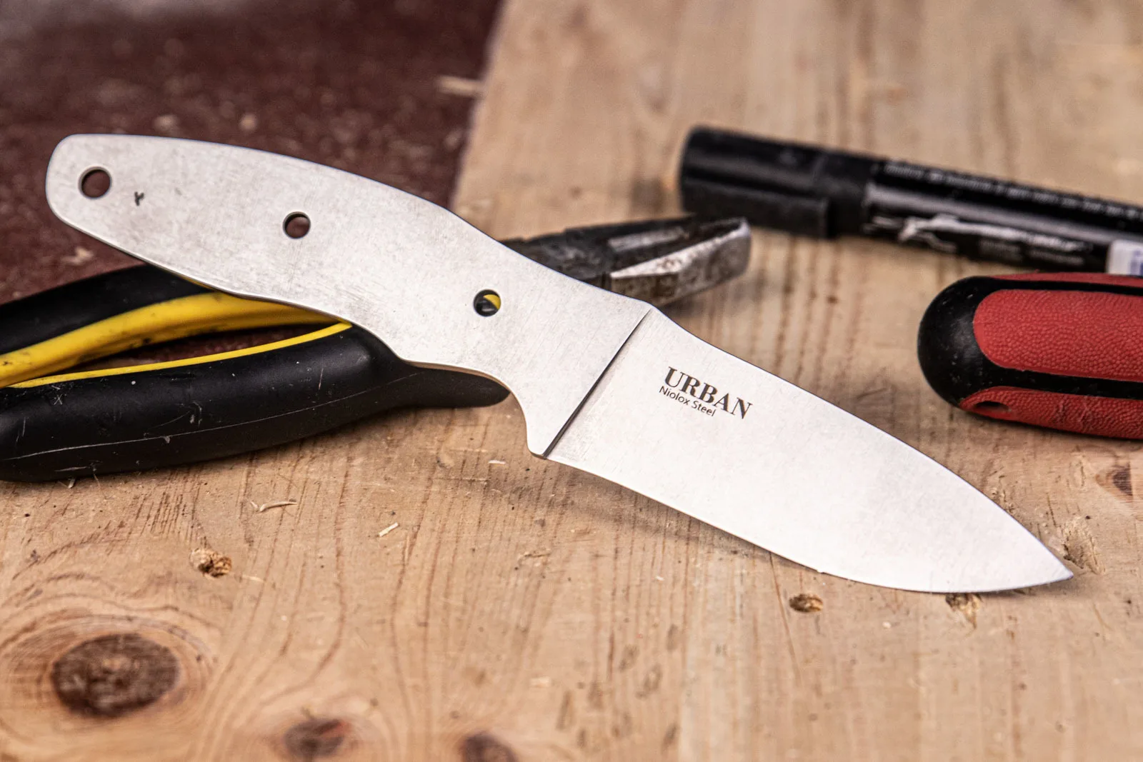 Клинок ножа Urban Niolox StoneWash Kizlyar Supreme Кизляр Суприм