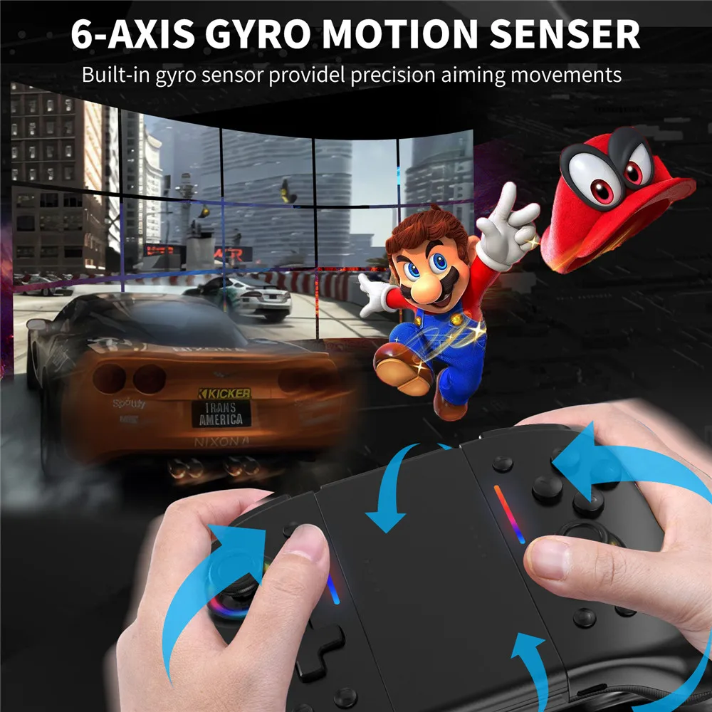 Bluetooth-контроллер беспроводной совместимый с Nintendo Switch 6-осевой | Электроника