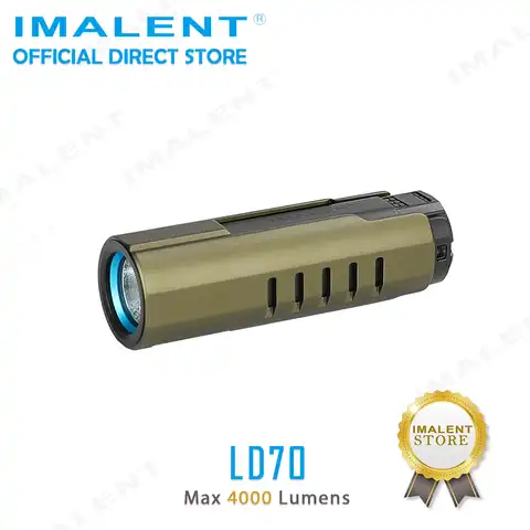 IMALENT LD70 EDC фонарик мощный фонарь 4000 люмен Cree XHP70.2 LED аккумуляторный мини фонарь Суперяркая высокая производительность водонепроницаемый фон...