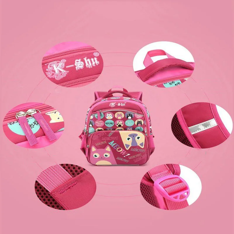 SKAEFIO 1-3-6 Grade Children's School Bags For Teenage Child Girls Boy's Kids Backpacks Students Y2k Pokemon With Pack Support