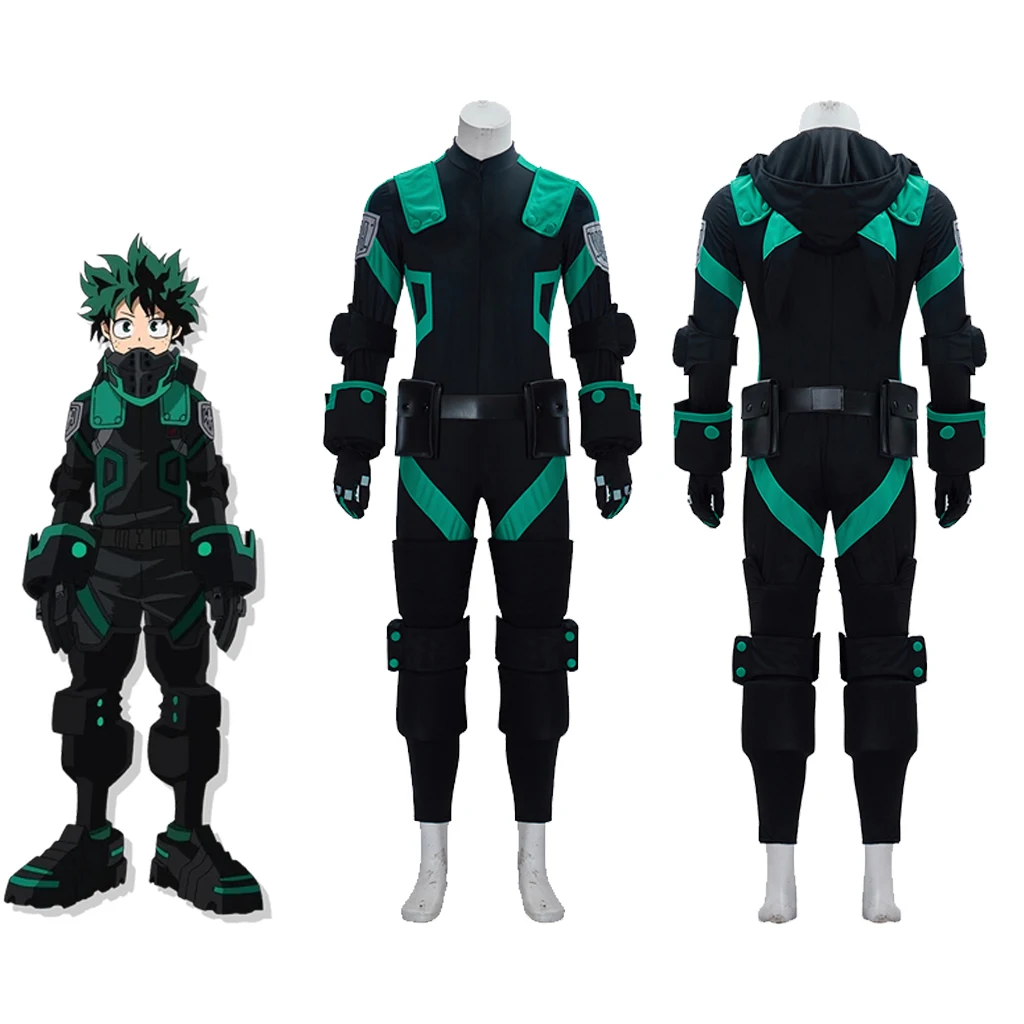 My Hero Academia Hero Midoriya Izuku Cosplay Costume Battle Suit World Hero Mission Jumpsuit Anime MHA Uniform For Men
