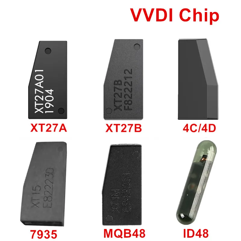 

10pcs VVDI Chip Super Chip XT27B XT27A 4D/4C 7935 XT15 MQB48 ID48 VVDI 48 XT37 Transponder Chip for VVDI2/VVDI Car Key Chip