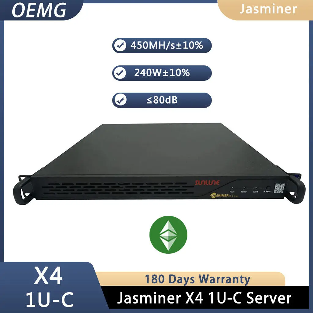 

AY BUY 2 GET 1 FREE New Jasminer X4-1U Miner 520mh/s 240w Low Power 180 Days warranty Ready StockOpens in a new window or tab