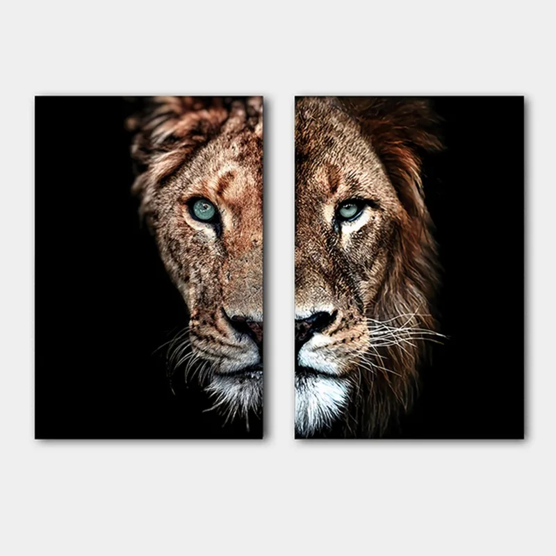 

Custom Modern Home Decor Mighty Lion Poster Hanging Painting