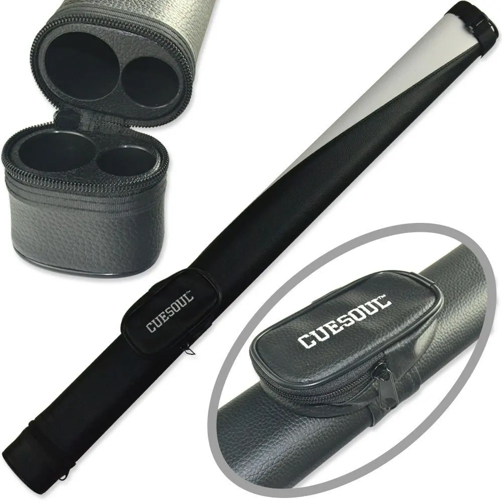 CUESOUL Professional 1x1 Hard Pool Cue Case -Holds holds 1 butt and 1 shaft