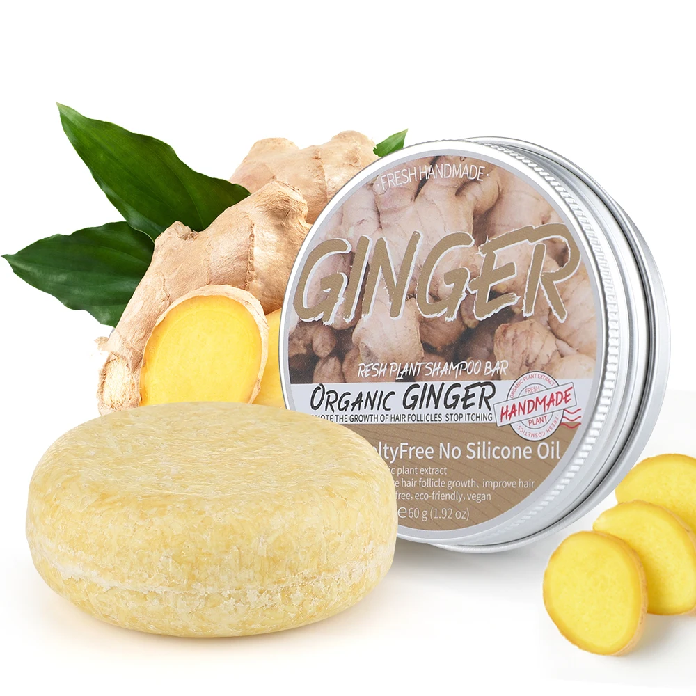 

Natural Ginger Polygonum Soap Hair Growth Shampoo Soap Cold Processed Soap Hair Shampoo Bar Pure Plant Hair Shampoos Hair Care