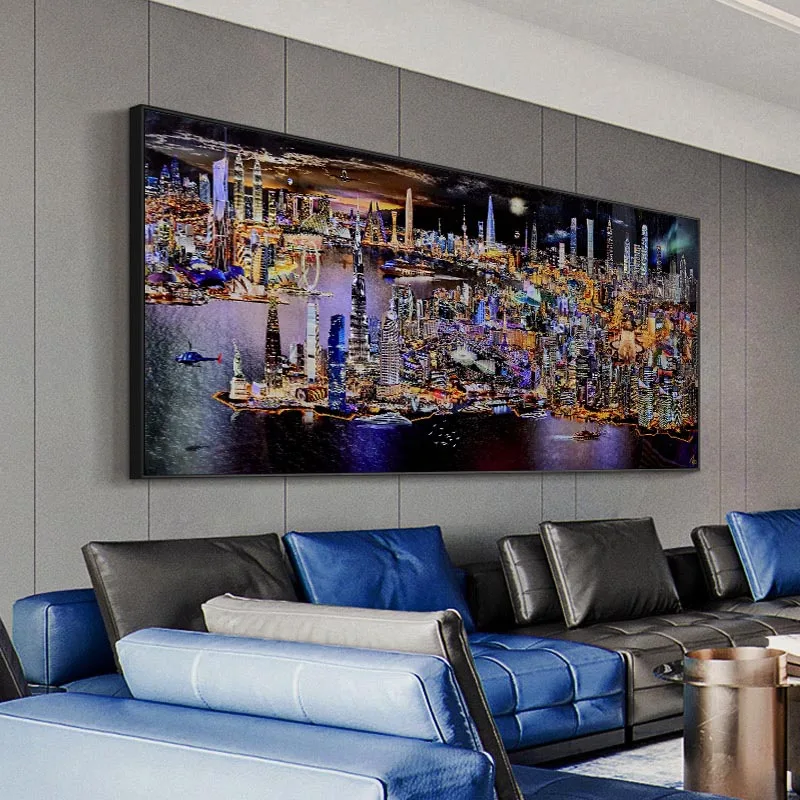 5-е измерение города холст живопись постеры современные произведения искусства