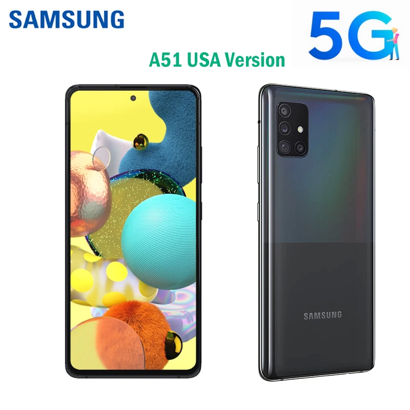 Samsung Galaxy A51(5G) Mobile Phone 6.5Inches 4500mAh 6GB RAM 128GB ROM Octa Core Cellphone 48MP Camera NFC Android Smartphone