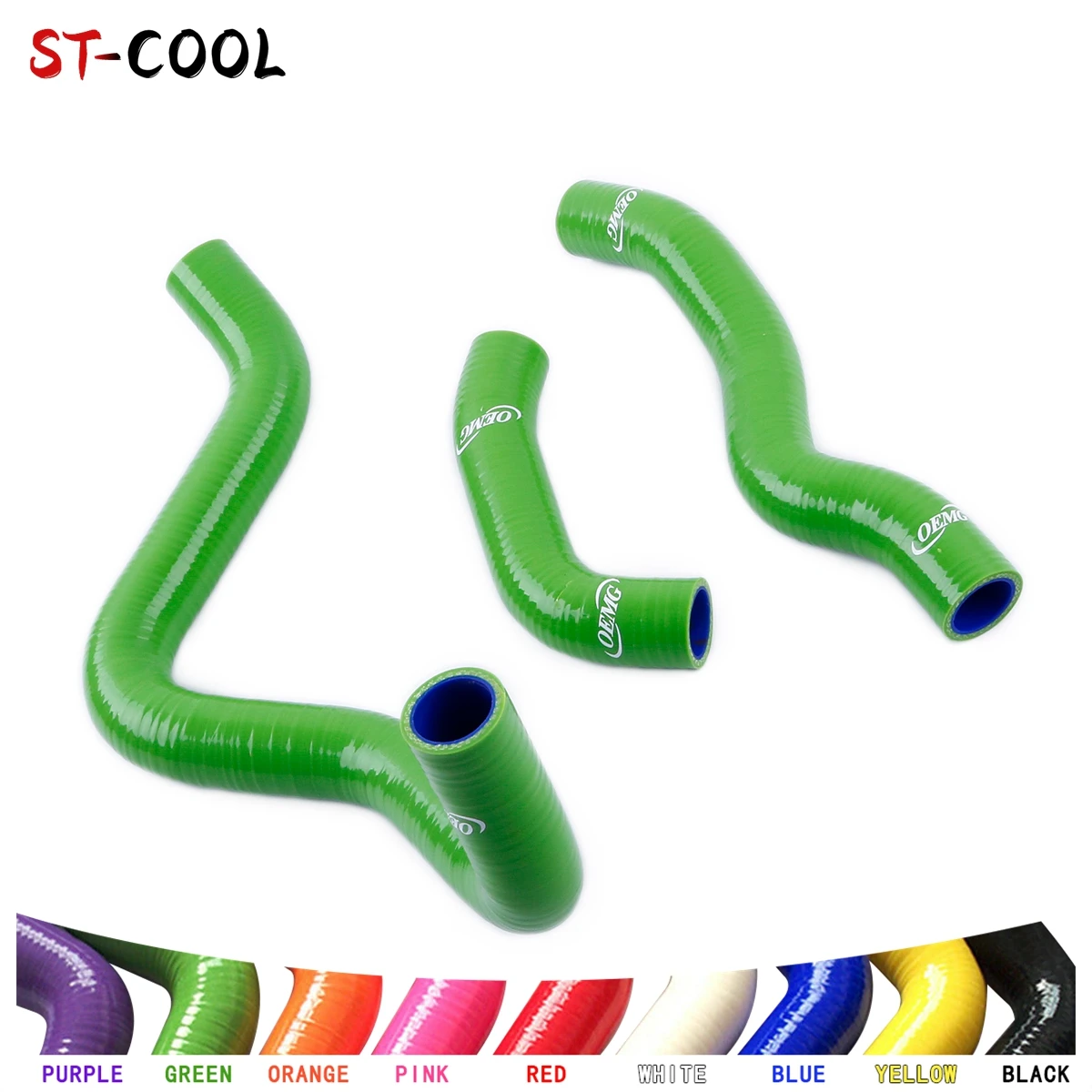 

For 2007-2012 Kawasaki ZX6r 2007 Ninja ZX600 / 600CC 2008 2009 2010 2011 Radiator Silicone Tube Hoses Pipe Kit 3Pcs 10 Colors