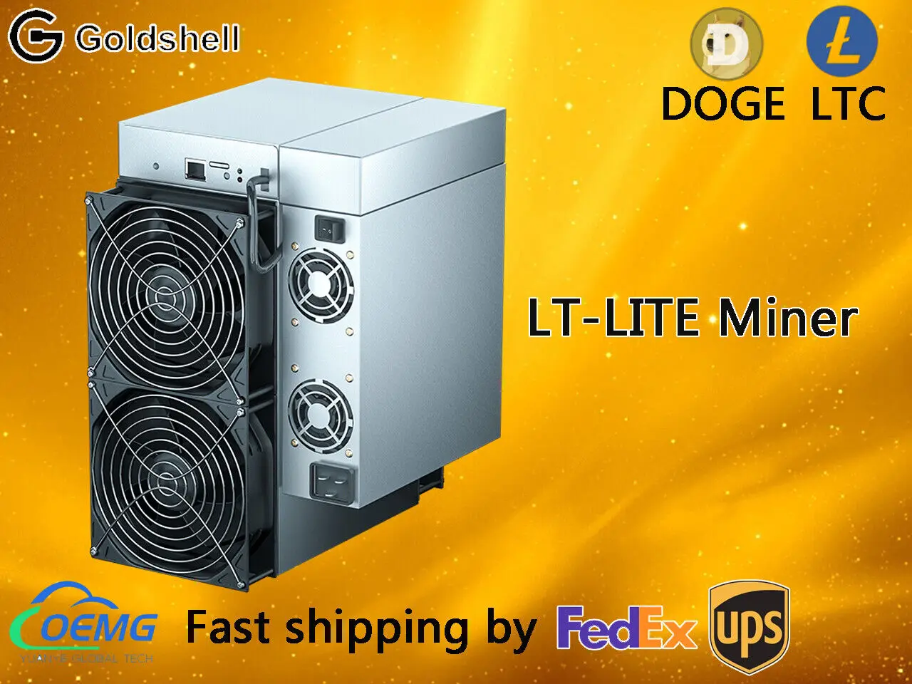 

Совершенно новая золотая оболочка KD Lite 16.2T1330W Kadena KDA монета Asic Miner Super Mute