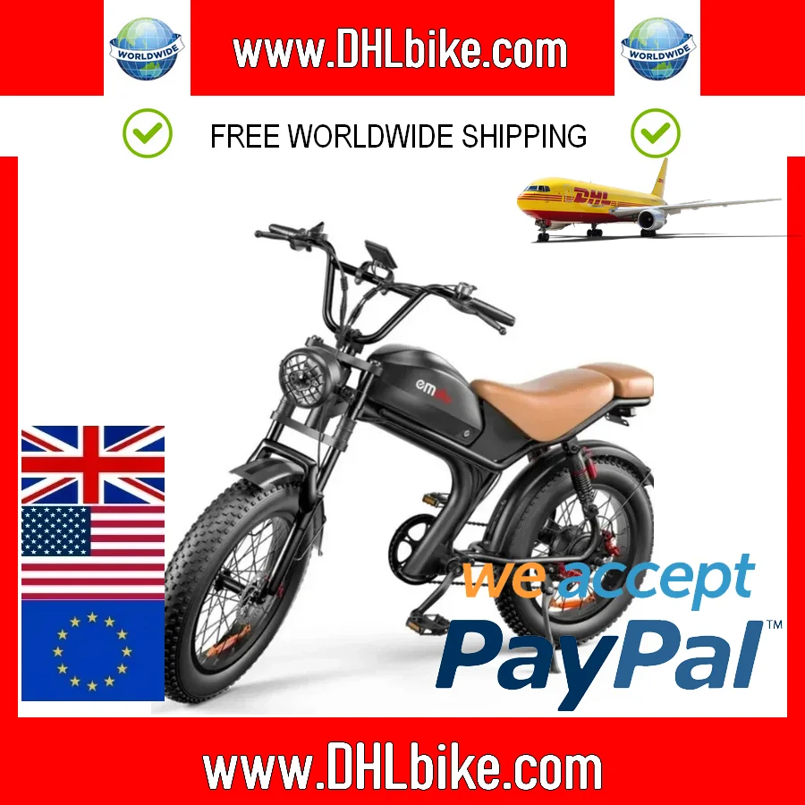 Велосипед электрический 2025 велосипед для взрослых поездок 2024 Вт 48 В 20AH High Kokor Fat 1000