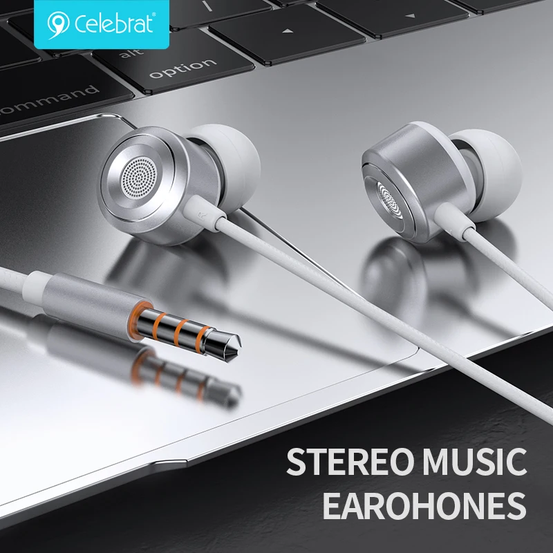 

Wired Headphones 3.5mm Stereo Sound In-ear Gaming High Quality Earphone for PC Extra Bass Headset with Microphone Celebrat G18