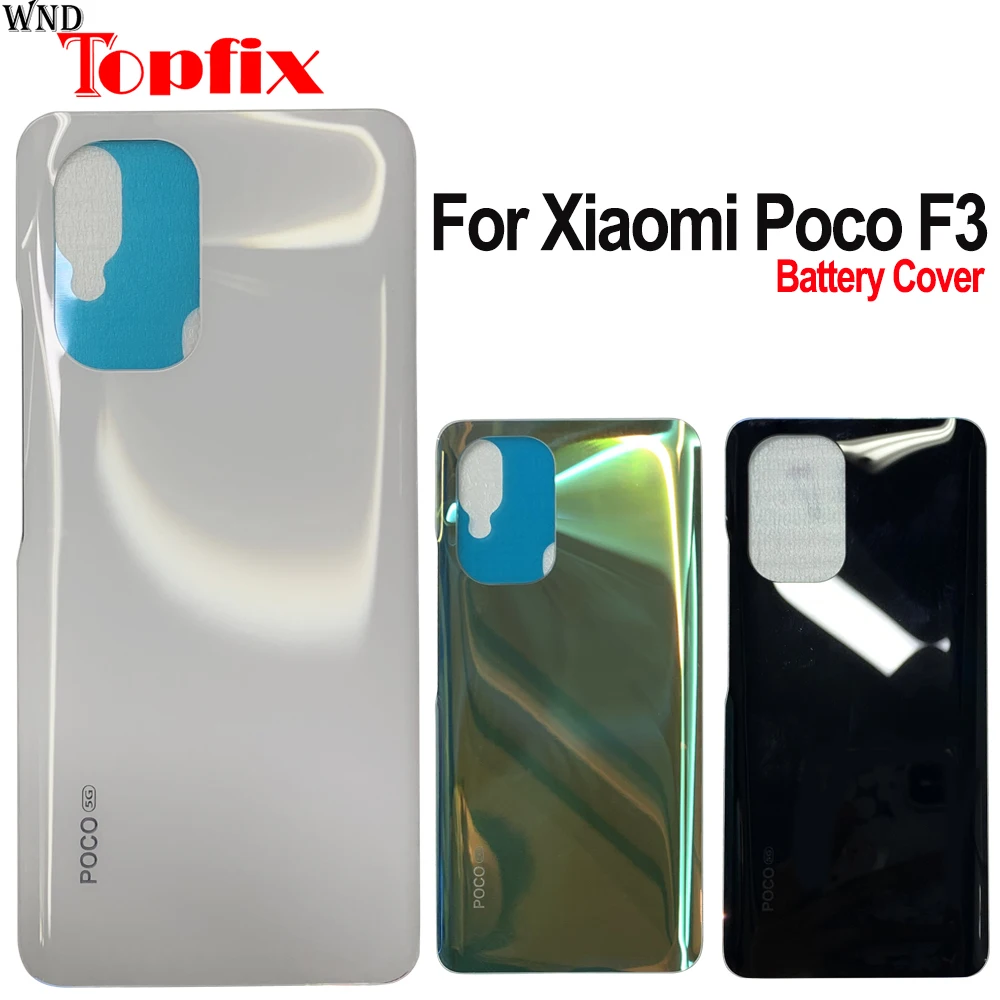 

Крышка батарейного отсека 6,67 дюйма для Xiaomi Poco F3, задняя крышка корпуса для Xiaomi Poco F3, Крышка батарейного отсека, задняя панель с клеем