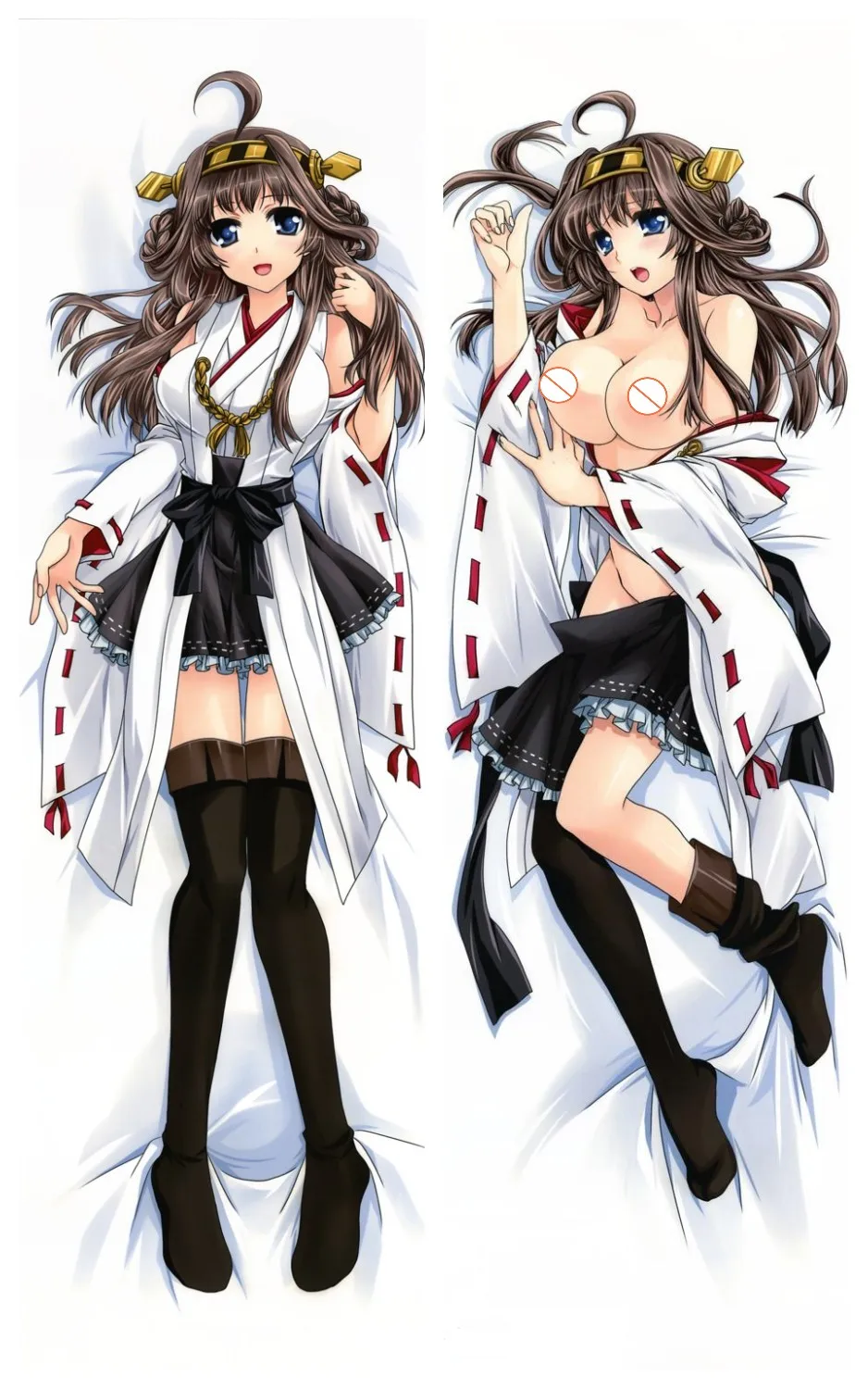 

Dakimakura Anime Pillow Case Kongou (Kancolle) Double-sided Print Life-size Body Pillow Cover