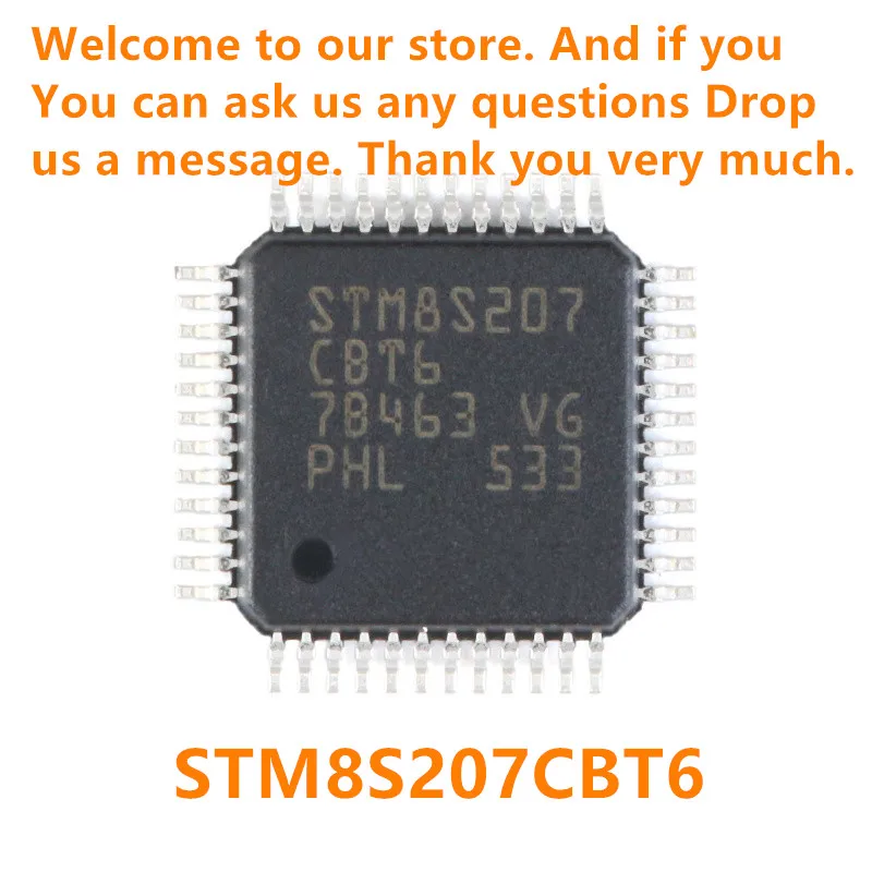 Original genuine STM8S207CBT6 LQFP-48 24MHz/128KB flash memory/8-bit microcontroller-MCU