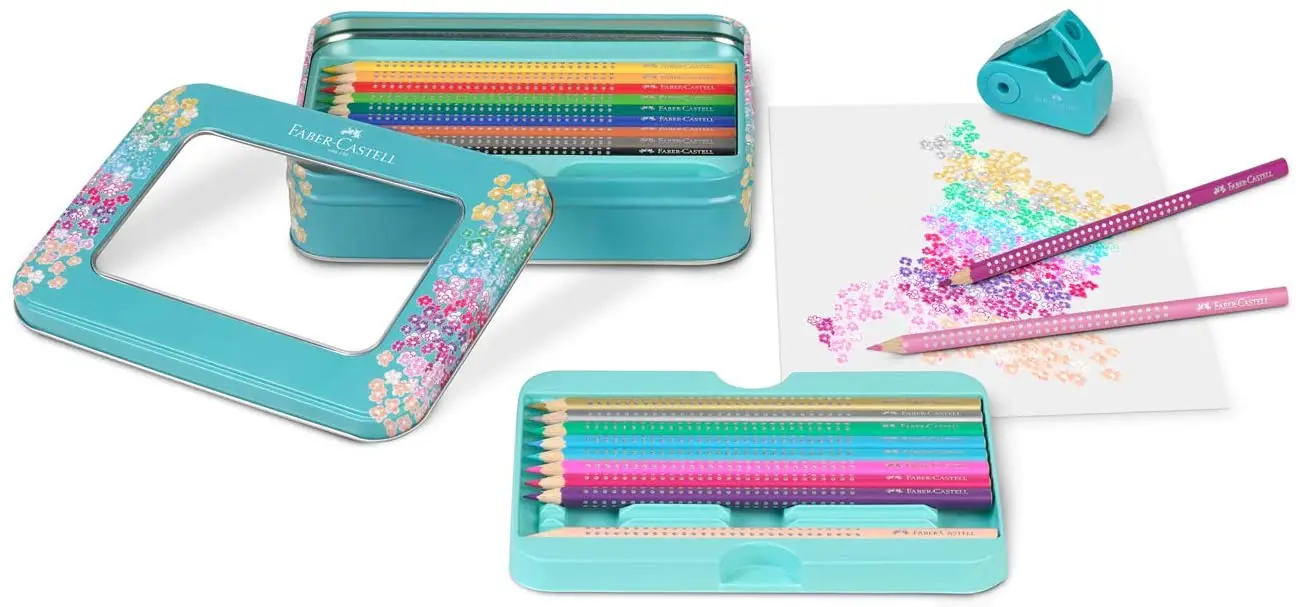 

Faber Castell Bright 2colors Pen 20 Pcs + Sharpner With Metal Box