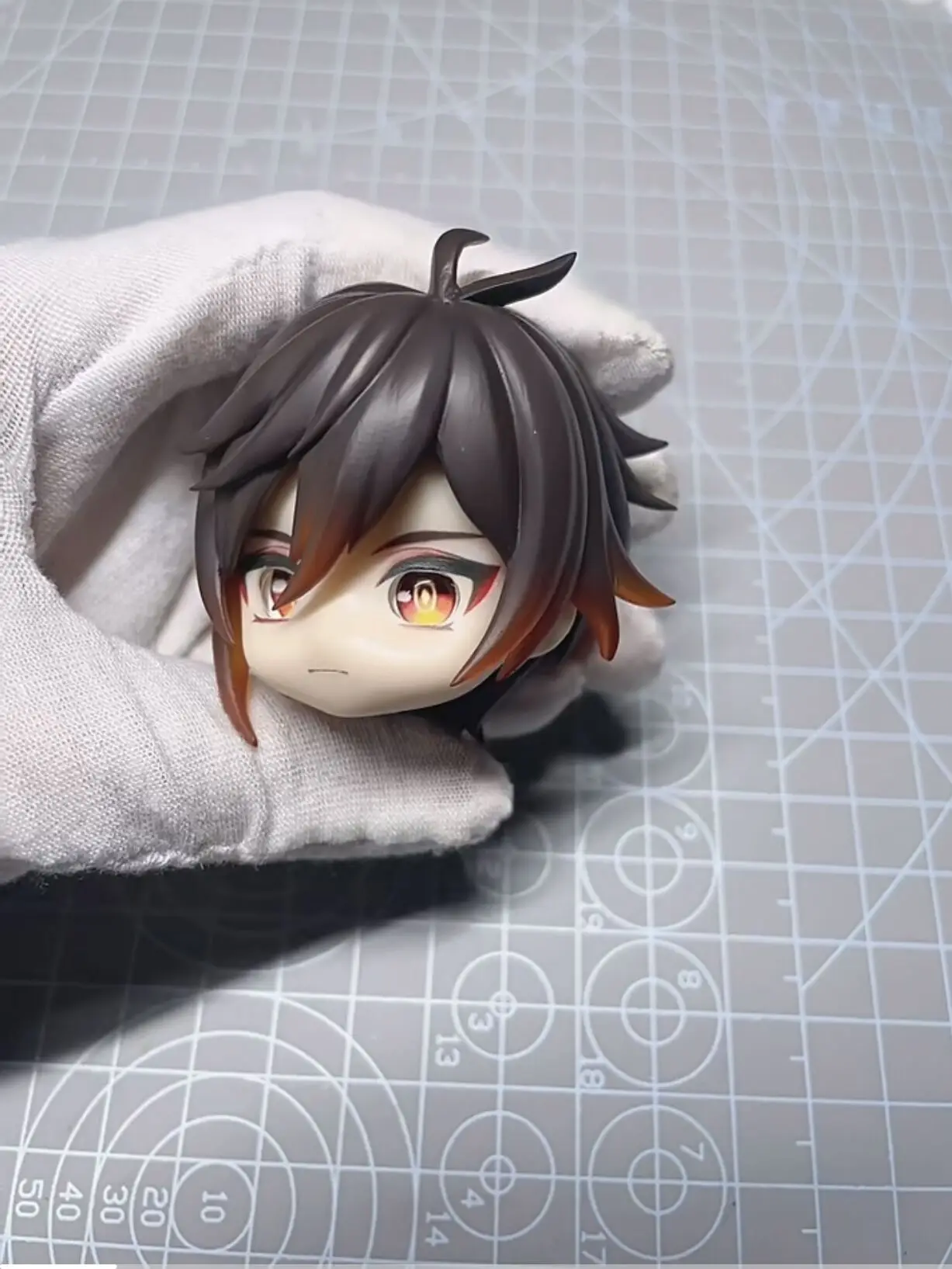 Zhongli маска глиняного человека Genshin ударопрочный открытый глаз Лицевая панель