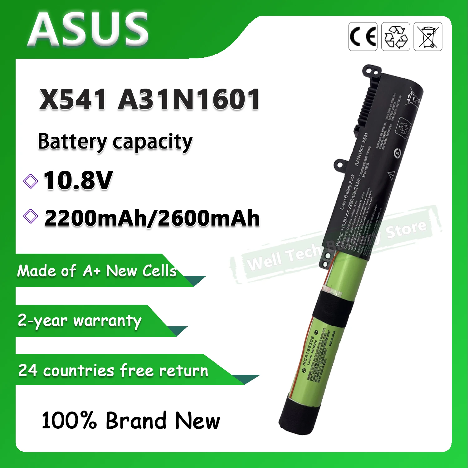 X541 A31N1601 Аккумулятор для ноутбука ASUS R541UA X541SA X541SC X541U X541UA X541UV серии