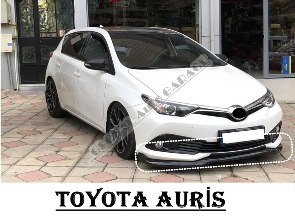 

For TOYOTA AURIS Front Bumper Attachment Lip 2010-2020 Piano Glossy Black Splitter Diffuser Universal Spoiler Bumper