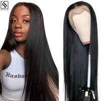 SISTER Full Lace Human Hair Wig 360 Glueless Lace Frontal Wigs Pre Plucked with Baby Hair 36 Inch Straight on Sale Free Shipping