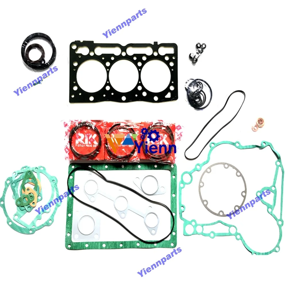 

D1703 D1703-EB Overhaul Full Gasket Kit With Piston Ring For Kubota Diesel Engine Parts Tractor KL265 KL280 FT28 FT30 KL28R-PC