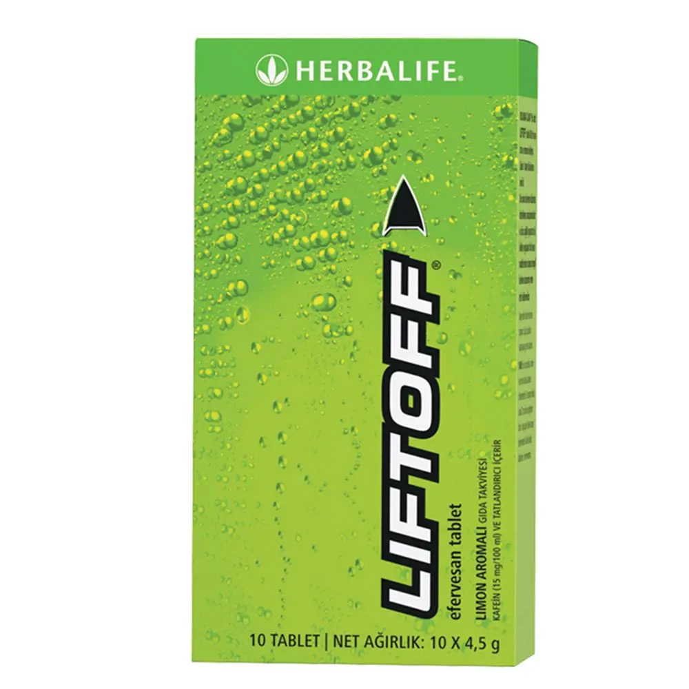 

Herbalife Liftoff® Lemon-Lime Blast 10 Tablets Energy Storage Vitamin C and B 0 Sugar Metabolism Boost Healthy Fit Life