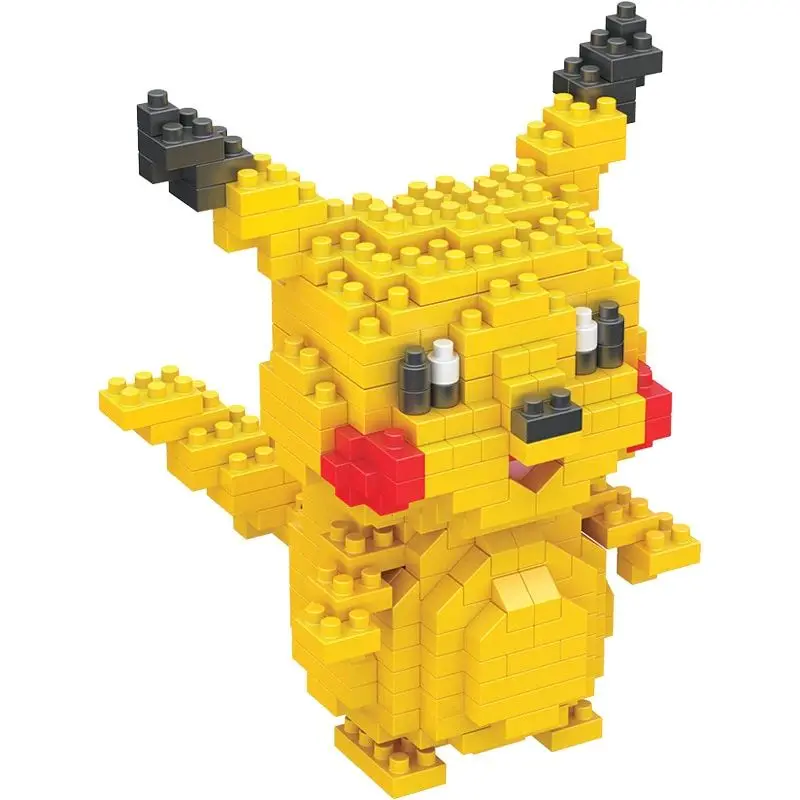 

Pokémon Series Anime Mini Kawaii Pikachu Building Blocks Toy Animal Model Puzzle Exercise Hands-on Game Graphics Birthday Gift