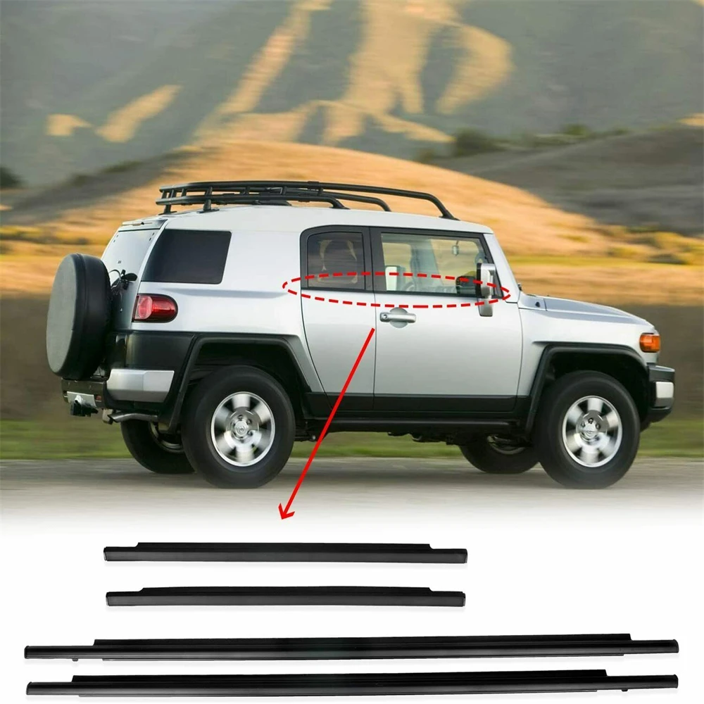

4 шт., уплотнительные ленты для окон Toyota FJ Cruiser 2007-2014