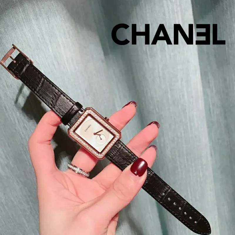 Часы в стиле Chanel 2024 новые кварцевые маленькие ароматические квадратные