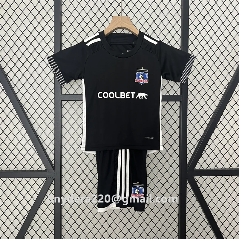 2024/25 Детская черная быстросохнущая одежда Colo Away тренировочные футбольные